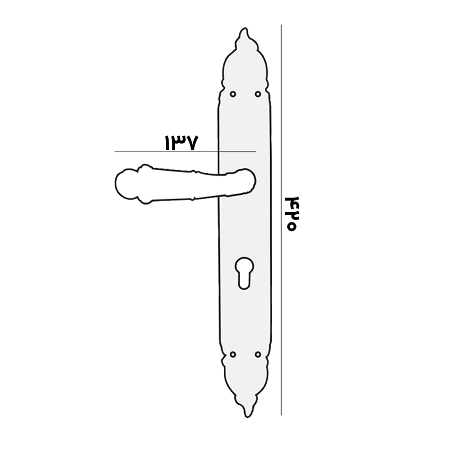 دستگیره دریم پلات طلایی سوئیچی TS(دیاکو) - 2